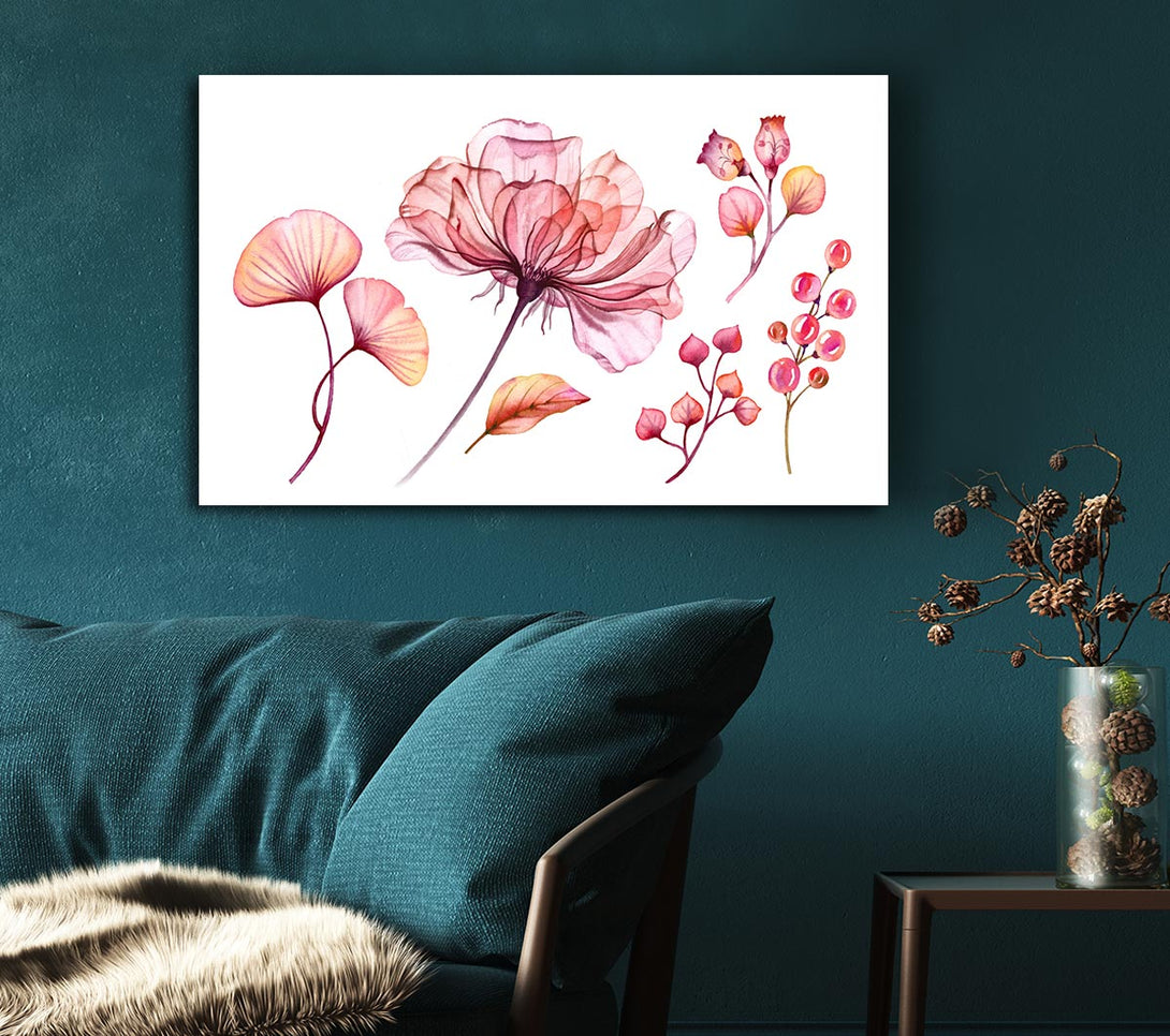 Picture of Pink Flower Madness Canvas Print Wall Art