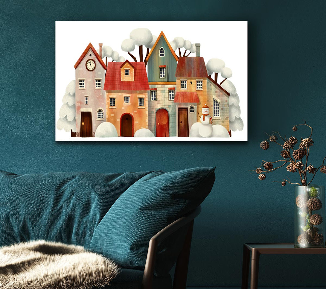 Picture of Stack Of Houses Canvas Print Wall Art