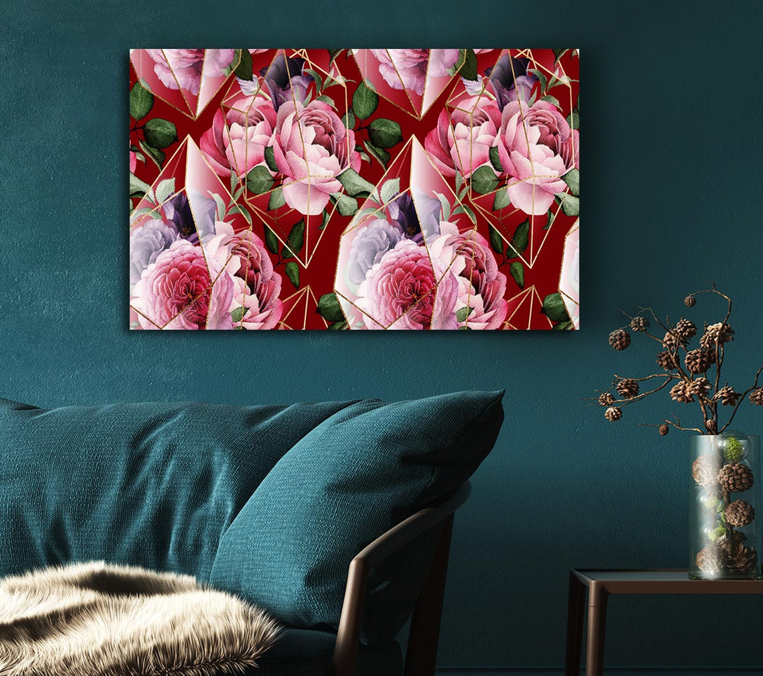 Picture of Triangulation Of Roses Canvas Print Wall Art