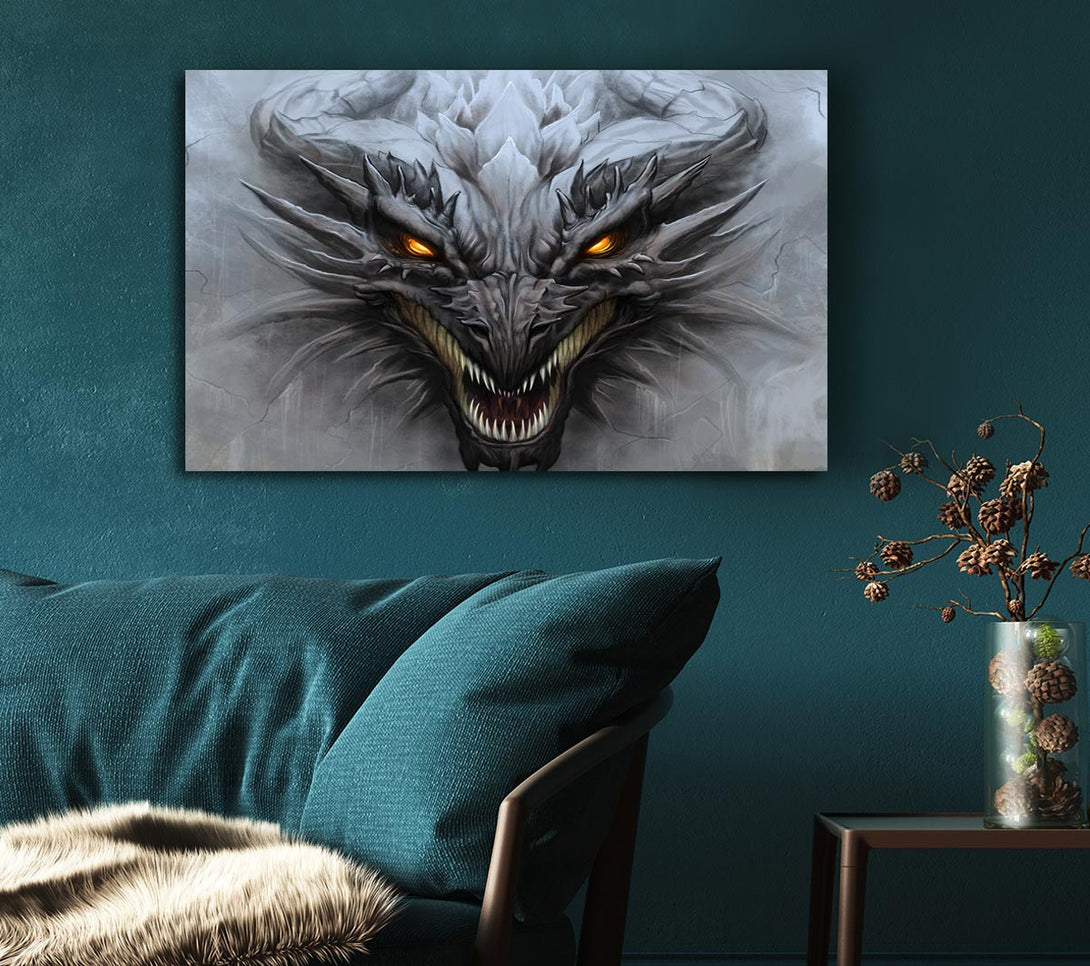 Picture of The Evil Dragon Face Canvas Print Wall Art