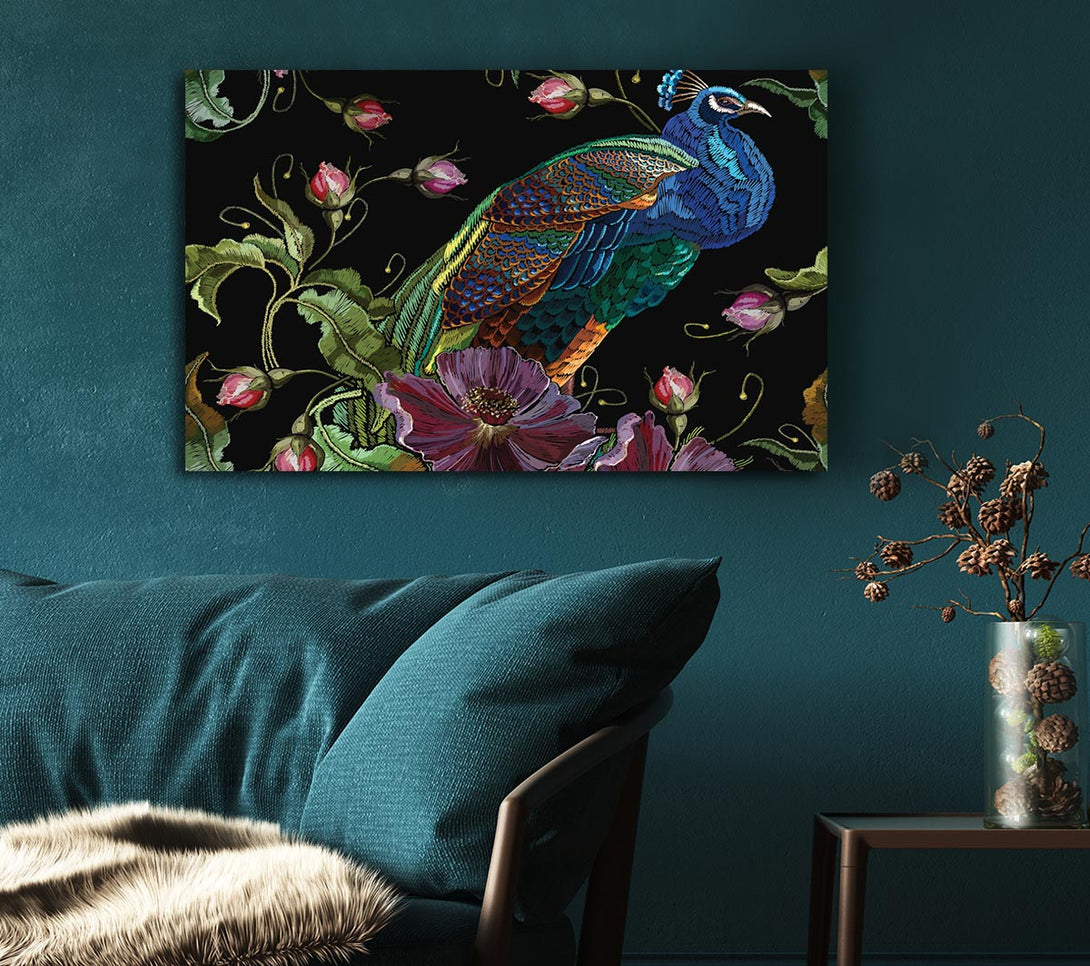 Picture of The Beautiful Peacock Nest Canvas Print Wall Art