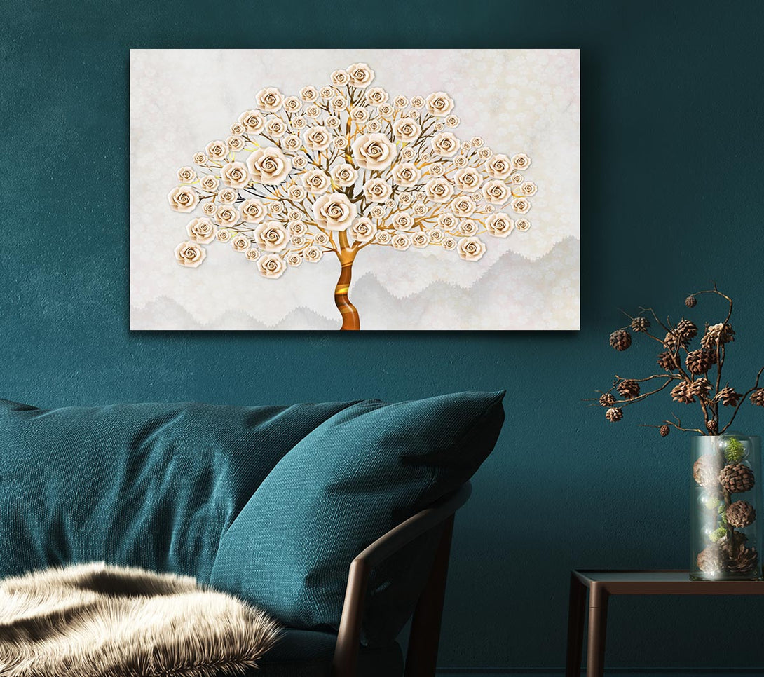 Picture of Huge Rose Tree Canvas Print Wall Art