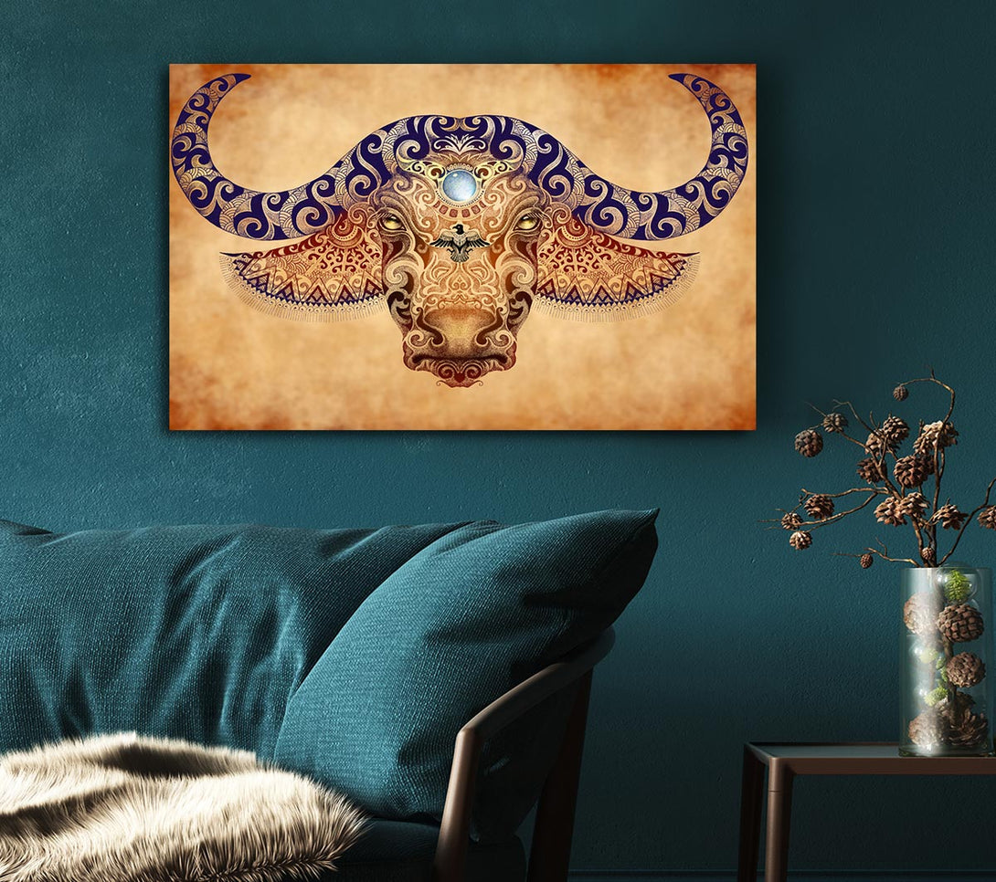 Picture of The Ethnic Ox Canvas Print Wall Art