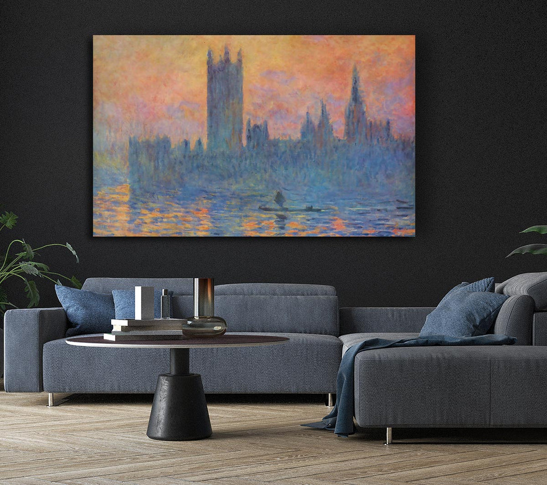 Picture of Monet London Parliament In Winter Canvas Print Wall Art