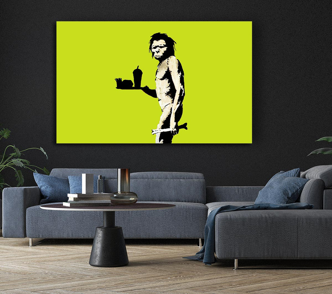 Picture of Mcdonalds Caveman Lime Canvas Print Wall Art