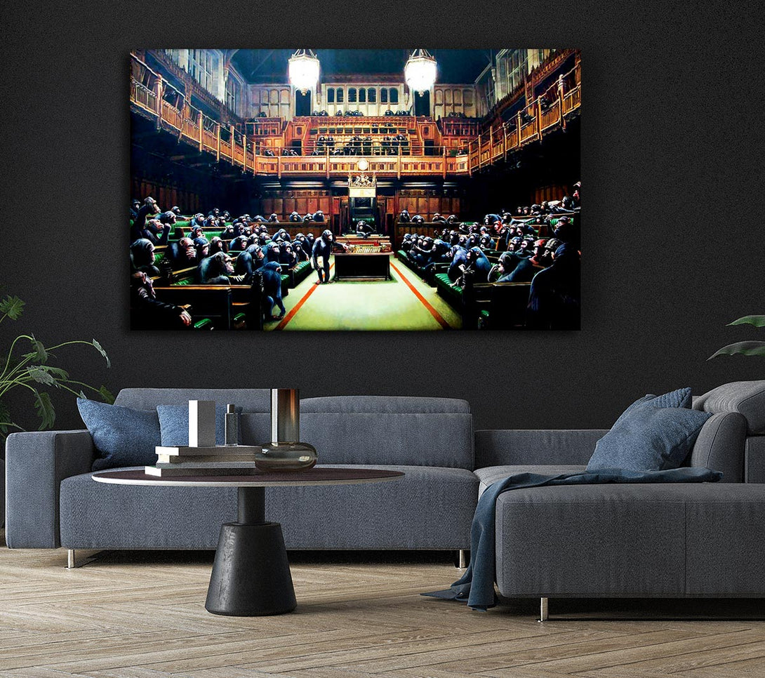 Picture of Monkey Parliament Canvas Print Wall Art