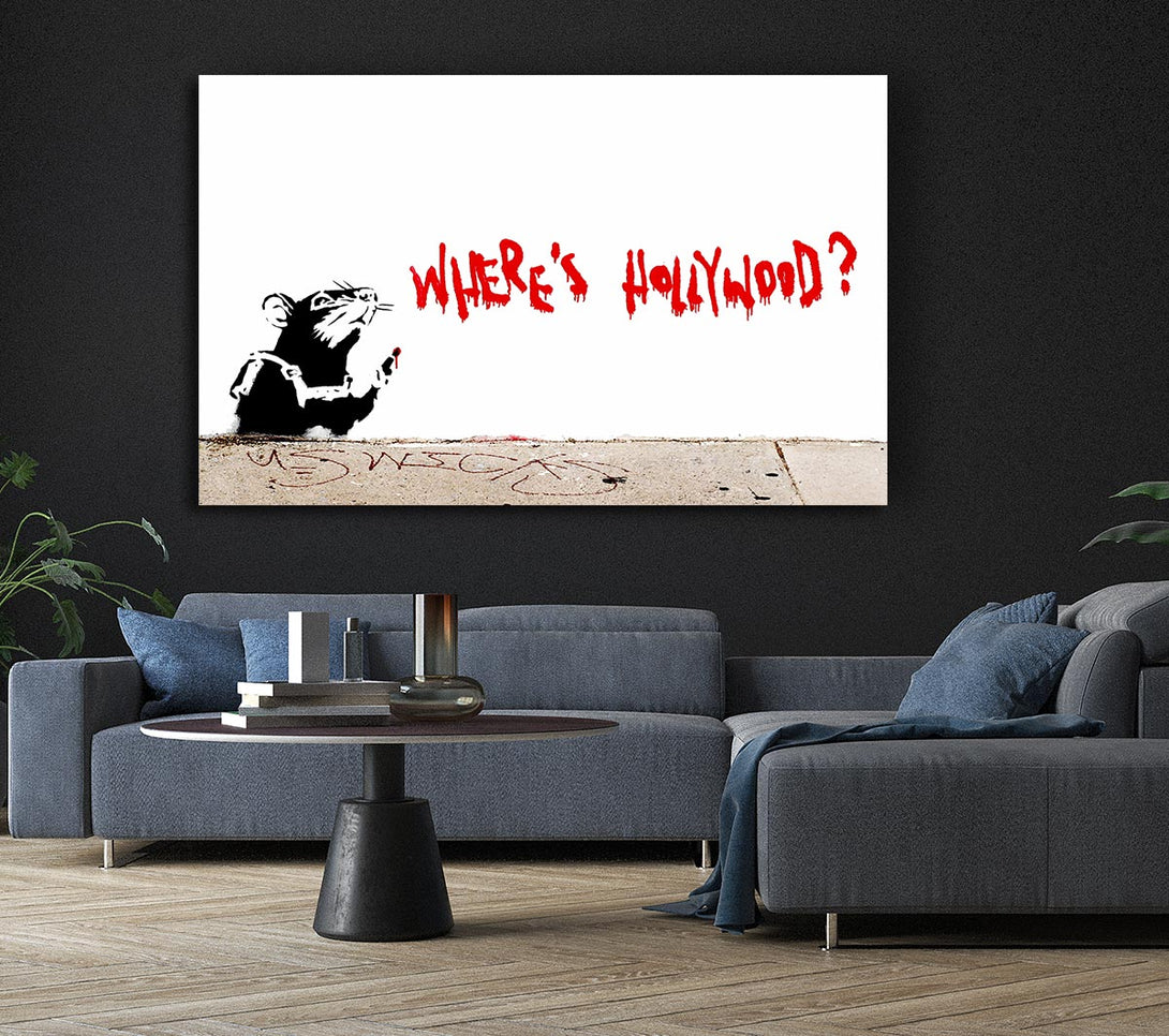 Picture of Rat Wheres Hollywood Canvas Print Wall Art