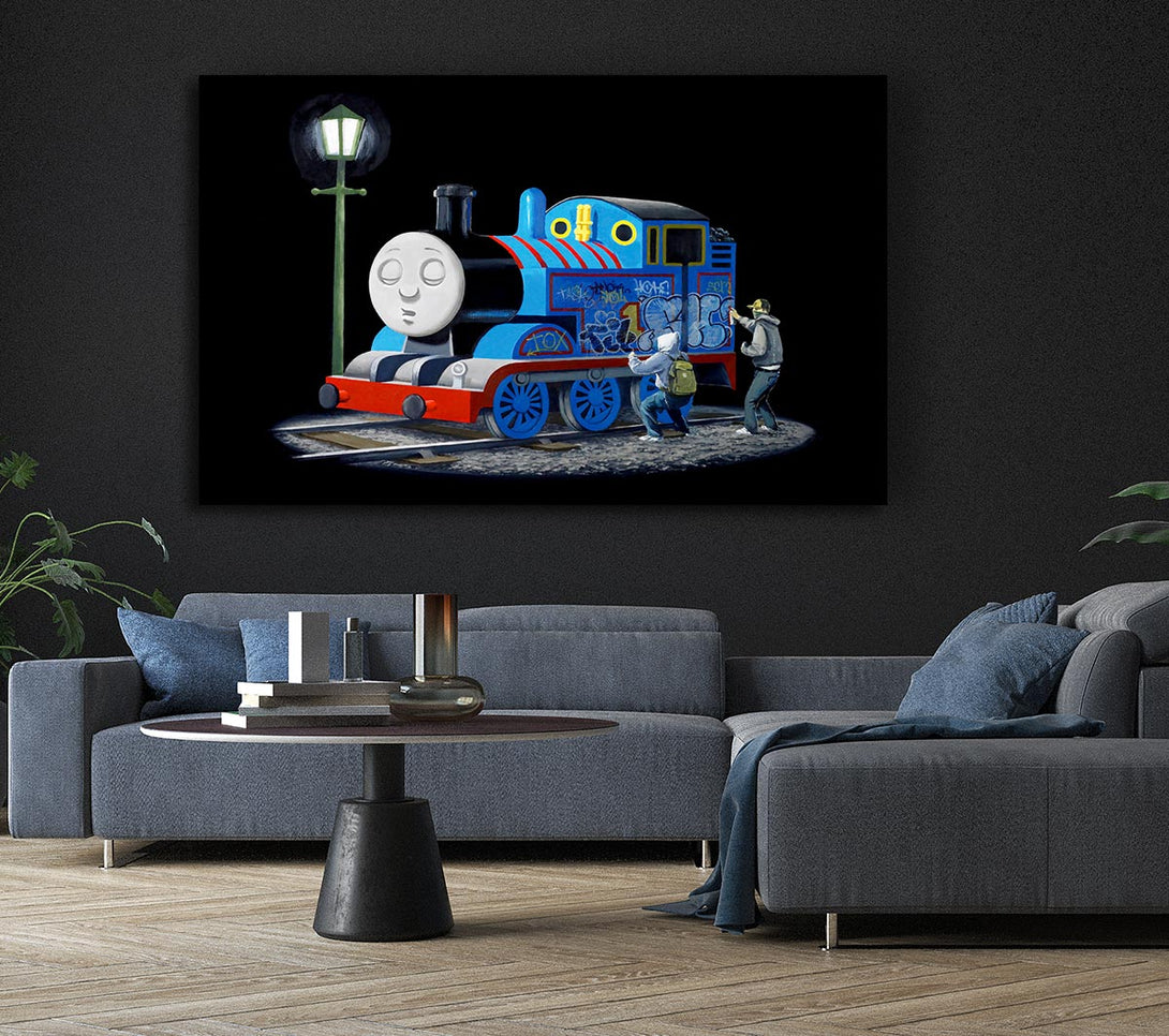 Picture of Thomas The Tank Graffiti Canvas Print Wall Art