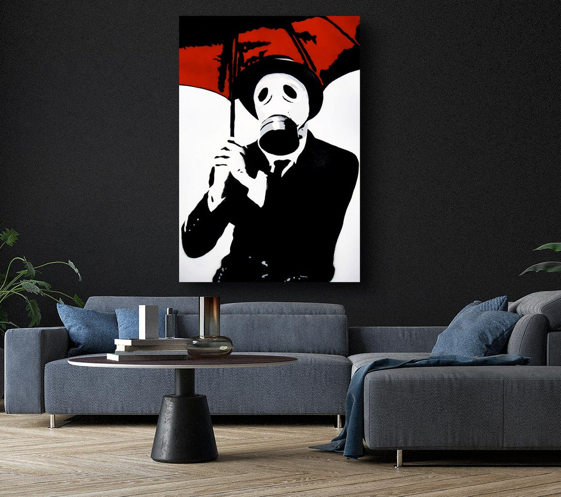 Picture of Bankers Gas Mask Close-Up Canvas Print Wall Art