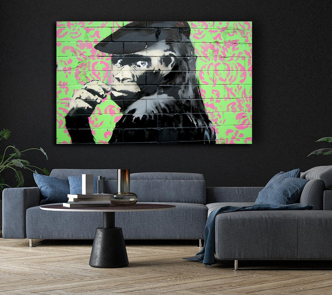 Picture of Monkey Cap Canvas Print Wall Art