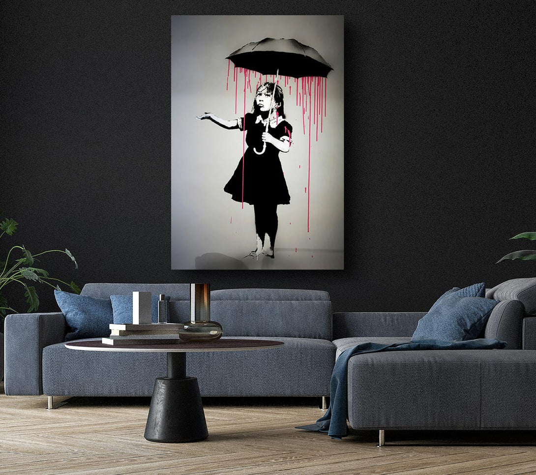 Picture of Umbrella Girl Canvas Print Wall Art