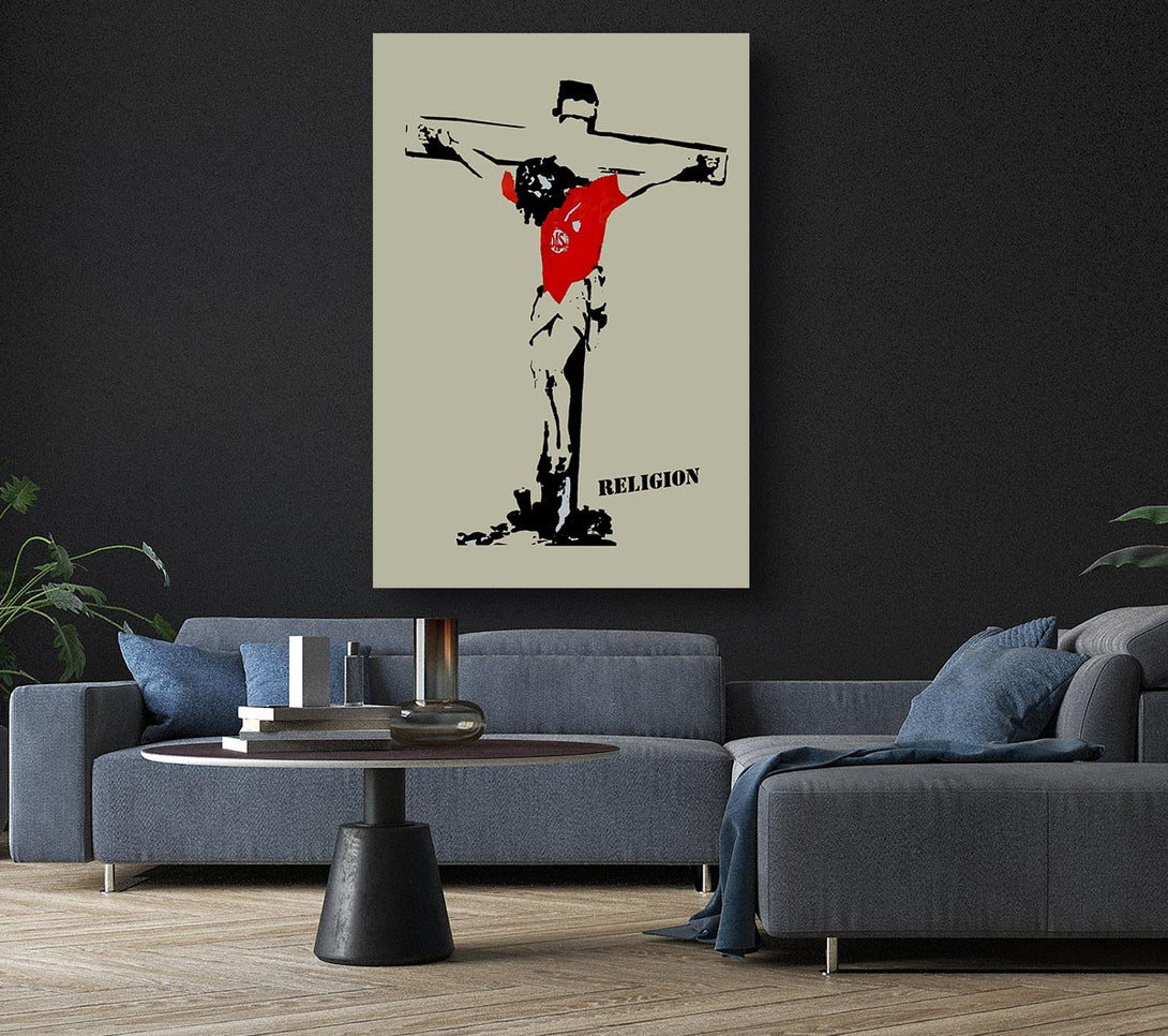 Picture of Football Religion Canvas Print Wall Art