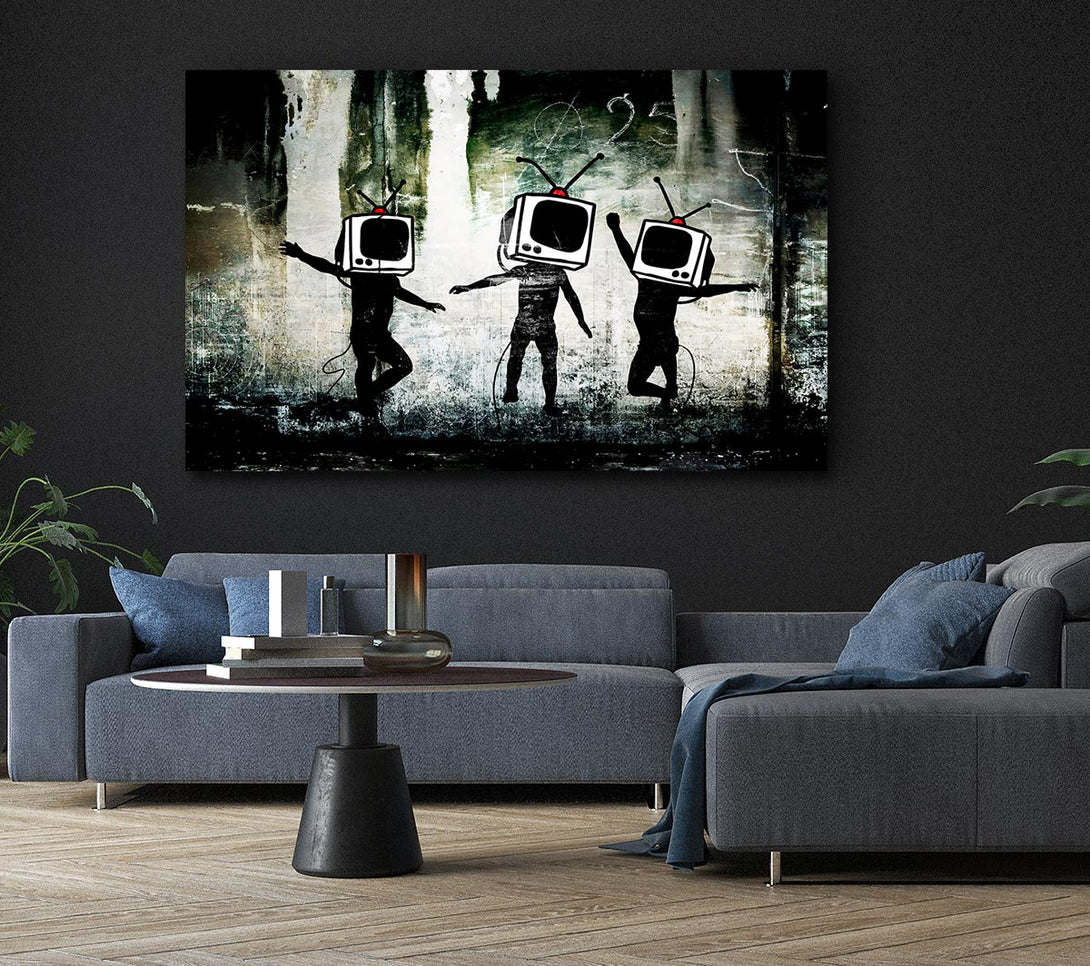 Picture of Tv Heads Canvas Print Wall Art