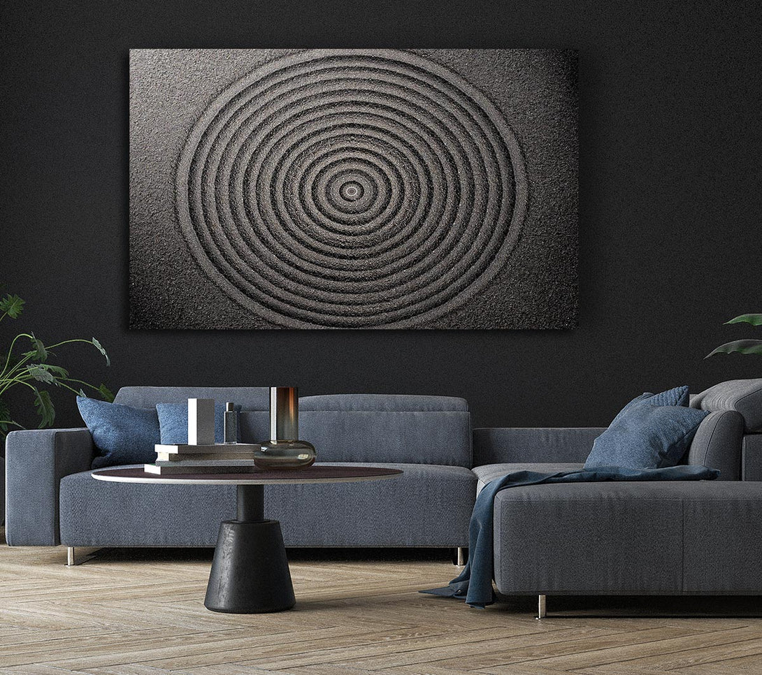 Picture of Perfect Circular Sand Formation zen Canvas Print Wall Art