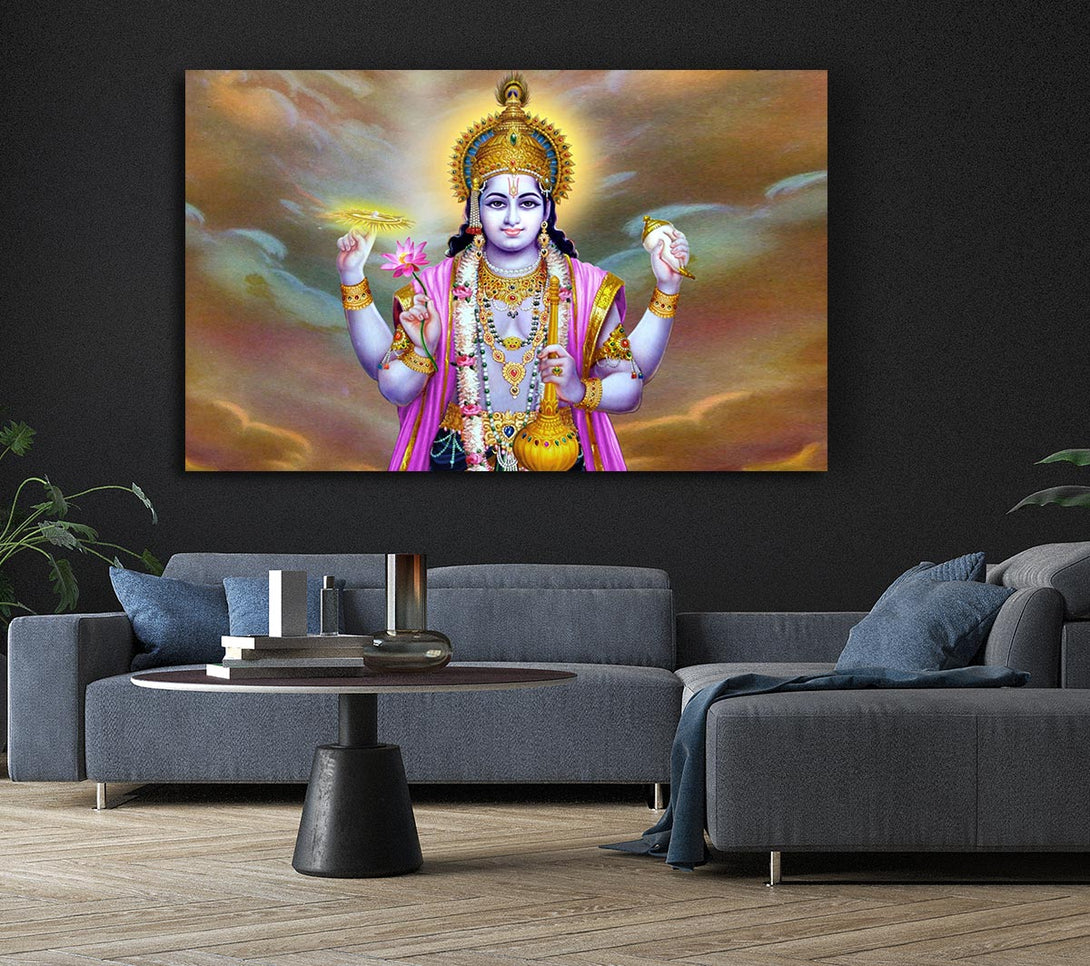 Picture of Hindu Vishnu Canvas Print Wall Art