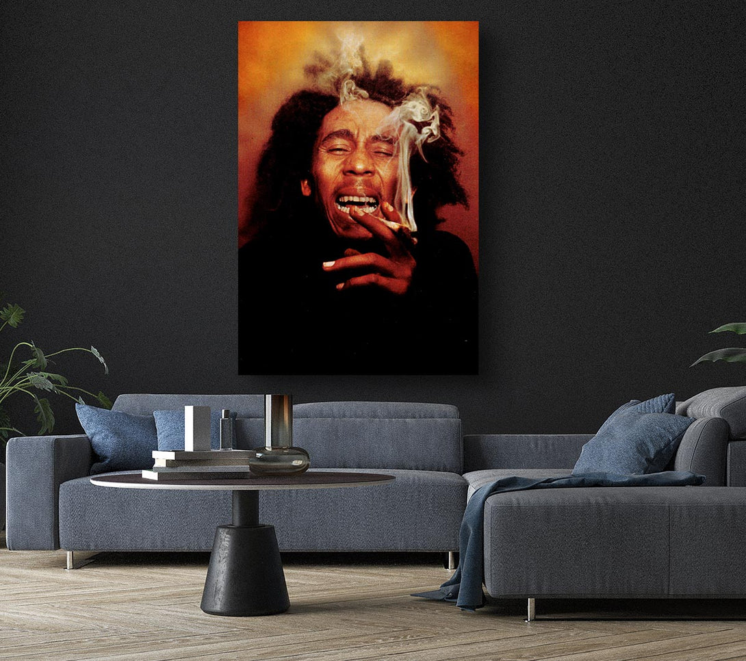 Picture of Bob Marley Laugh Canvas Print Wall Art