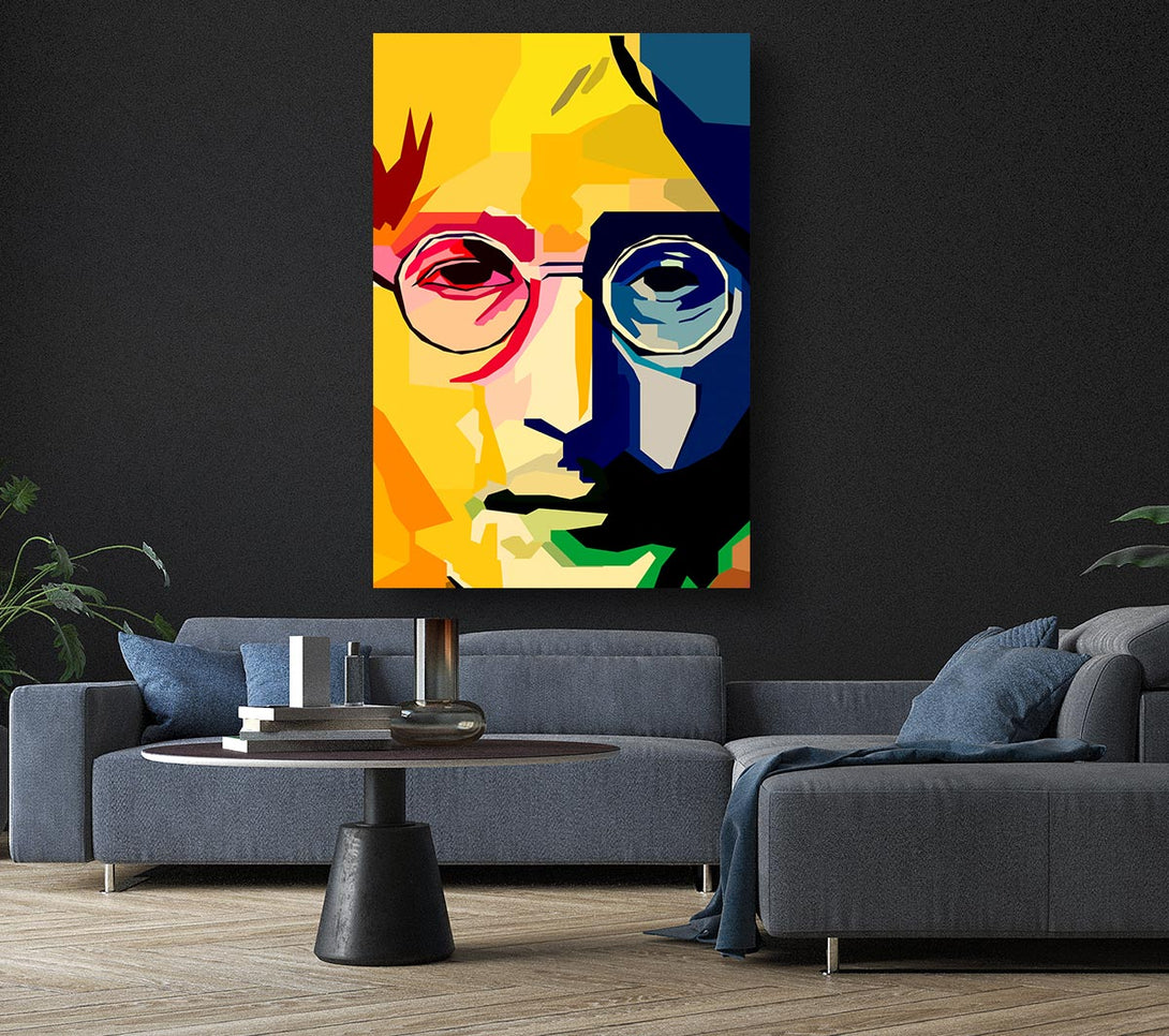 Picture of John Lennon Colours Canvas Print Wall Art