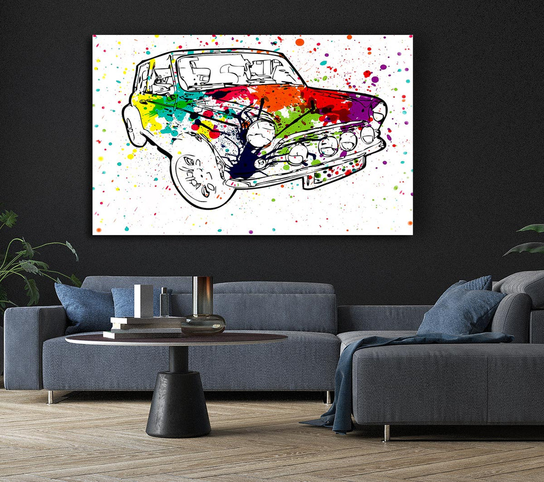 Picture of Mini Rainbow Paint Splat Canvas Print Wall Art