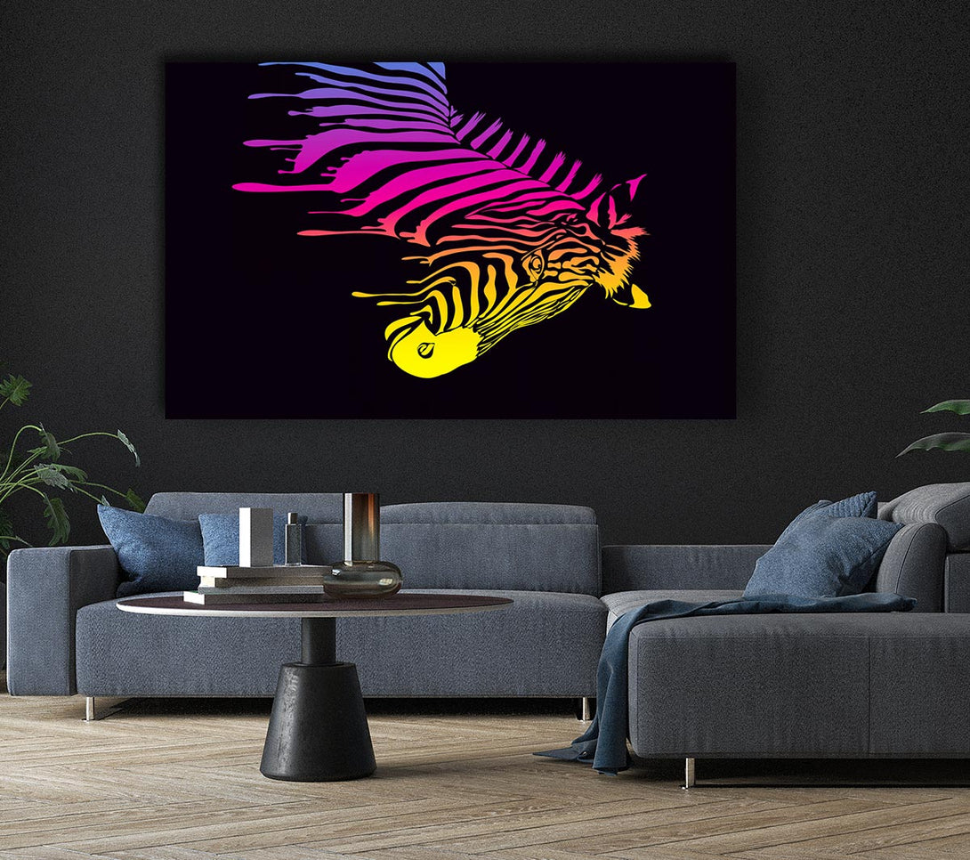 Picture of Zebra Rainbow Canvas Print Wall Art