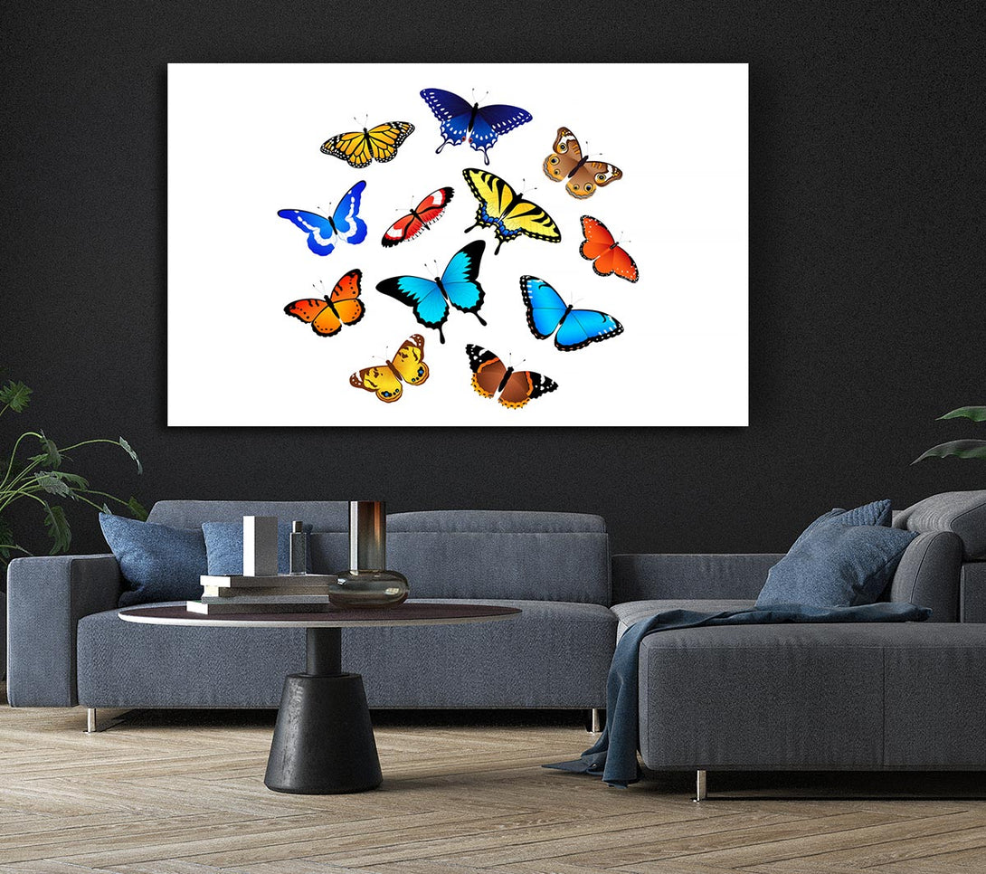 Picture of Colourful Butterflies Canvas Print Wall Art