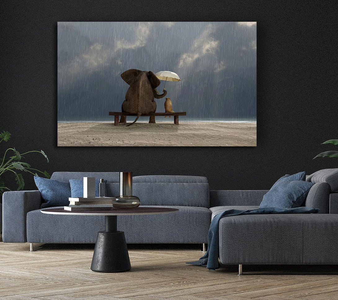 Picture of Helpful Elephant Canvas Print Wall Art