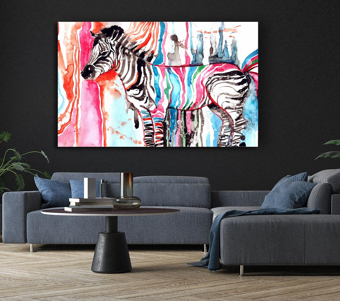 Picture of Funky Zebra Canvas Print Wall Art