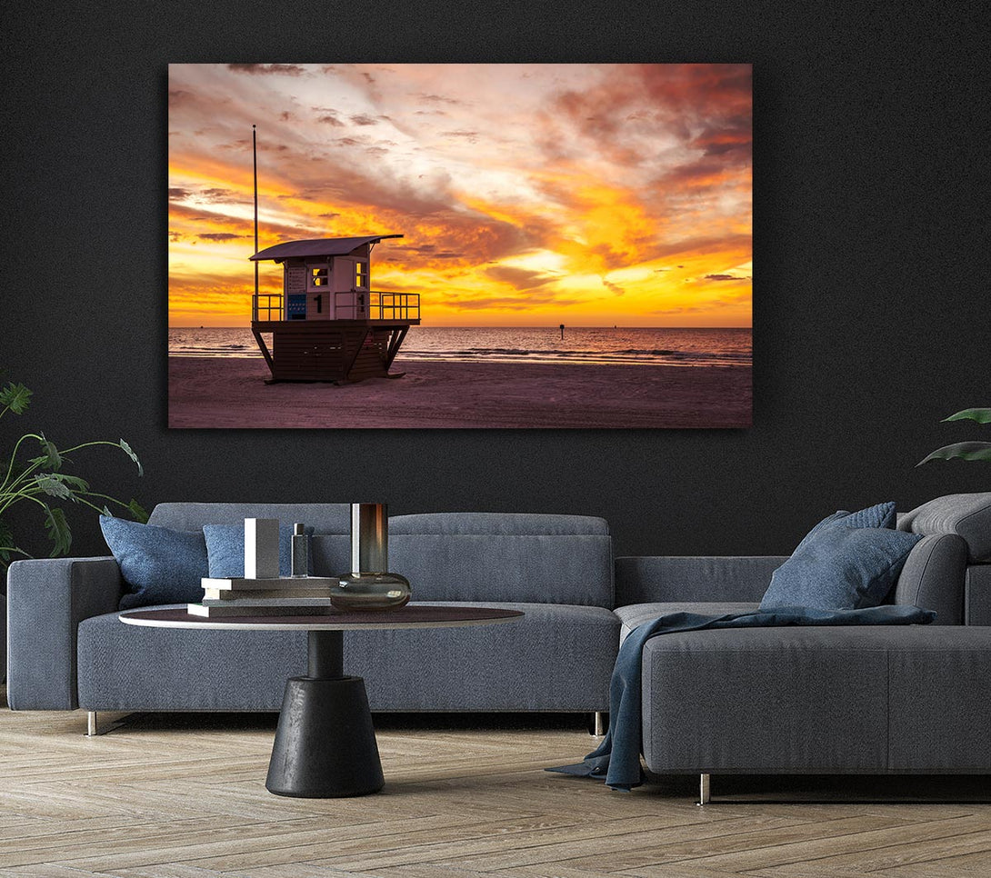 Picture of Watchers Tower Sunset Canvas Print Wall Art