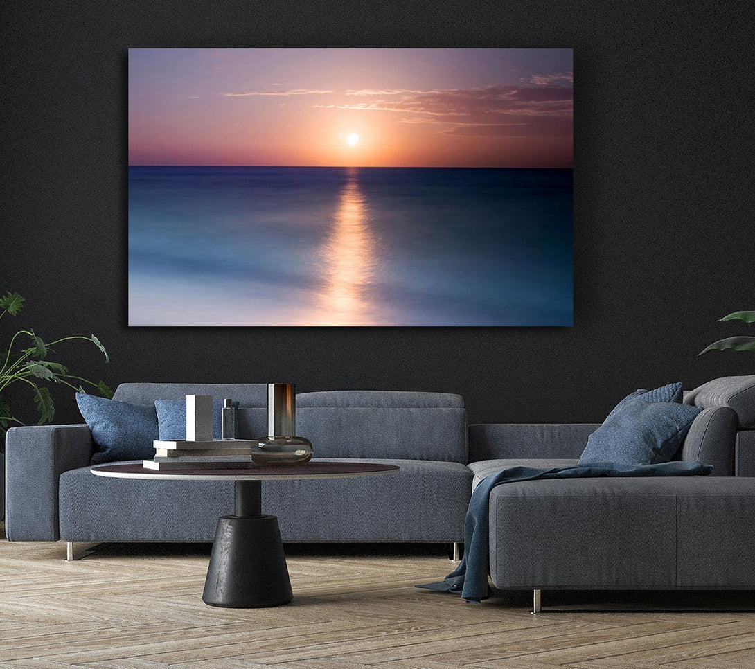 Picture of Tranquil Ocean Sun Canvas Print Wall Art