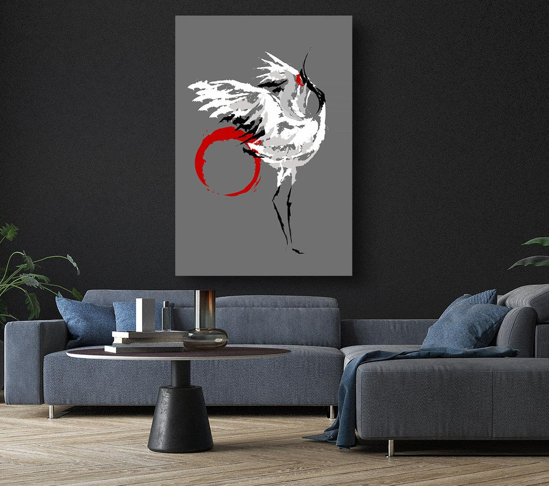 Picture of Japanese Crane 2 Canvas Print Wall Art