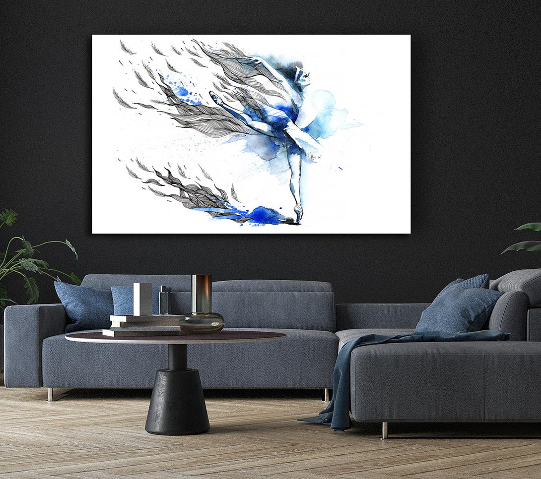 Picture of Blue Ballerina 12 Canvas Print Wall Art