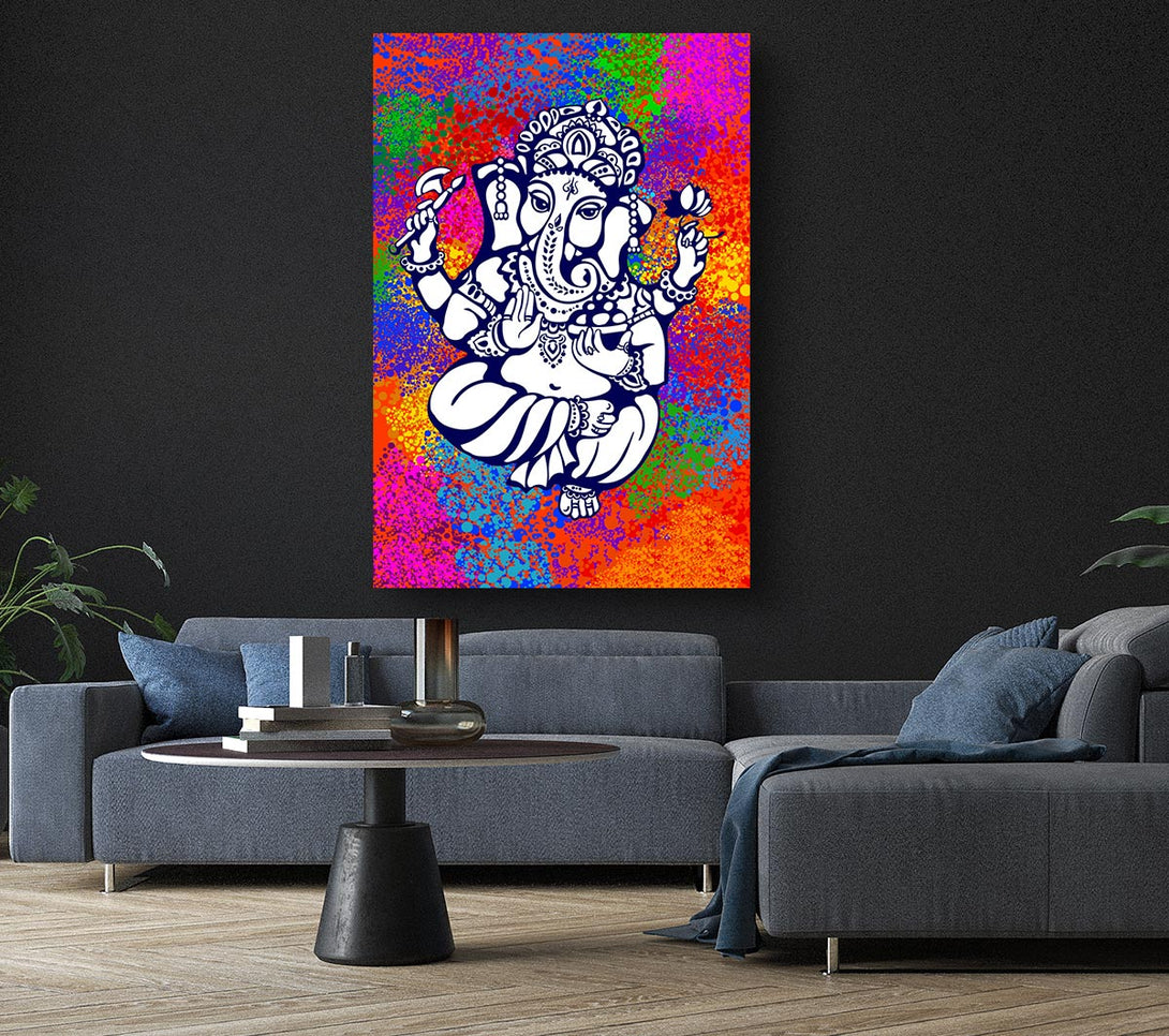 Picture of Hindu God Ganesha 8 Canvas Print Wall Art