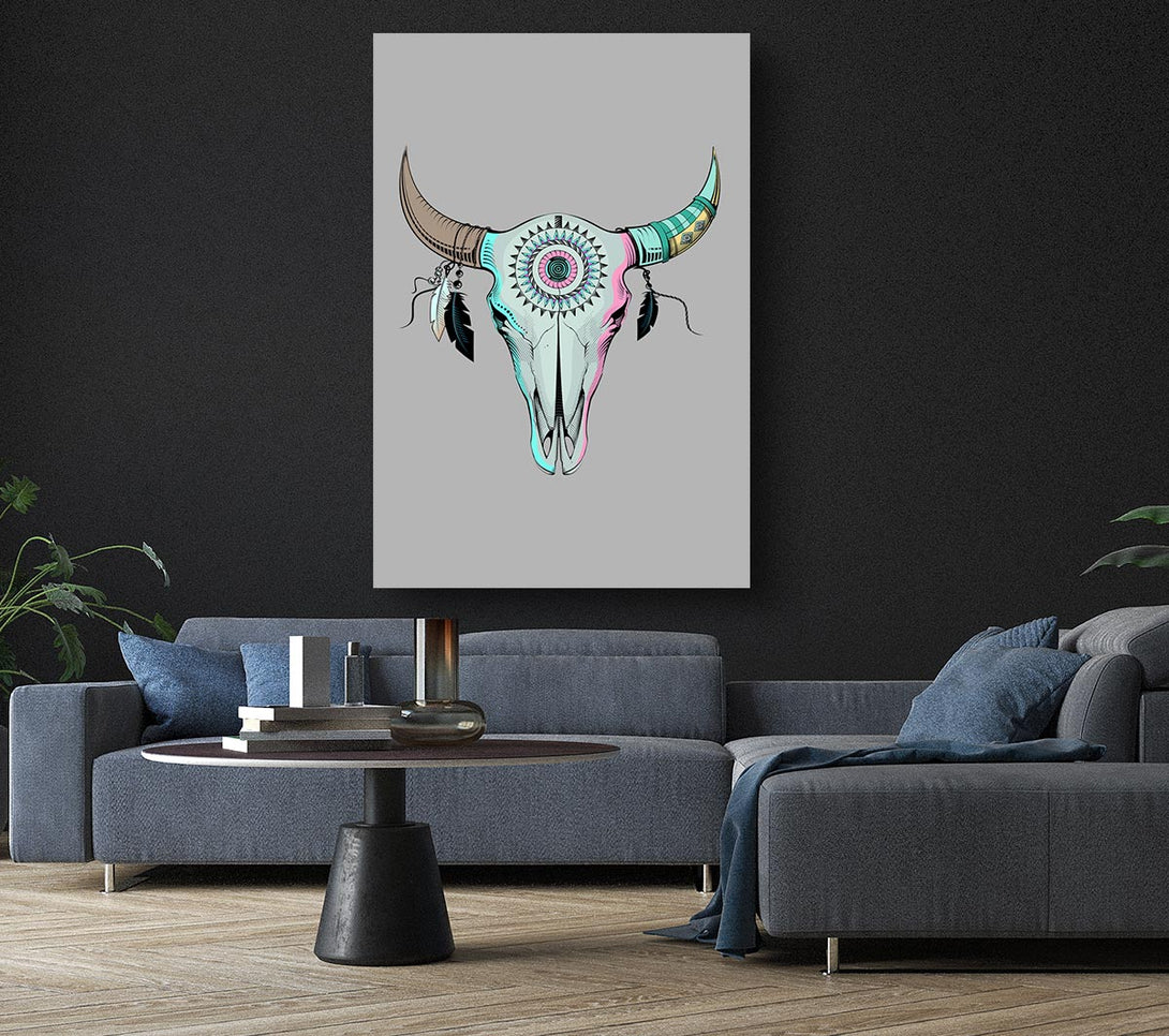 Picture of Red Indian Goats Head Canvas Print Wall Art