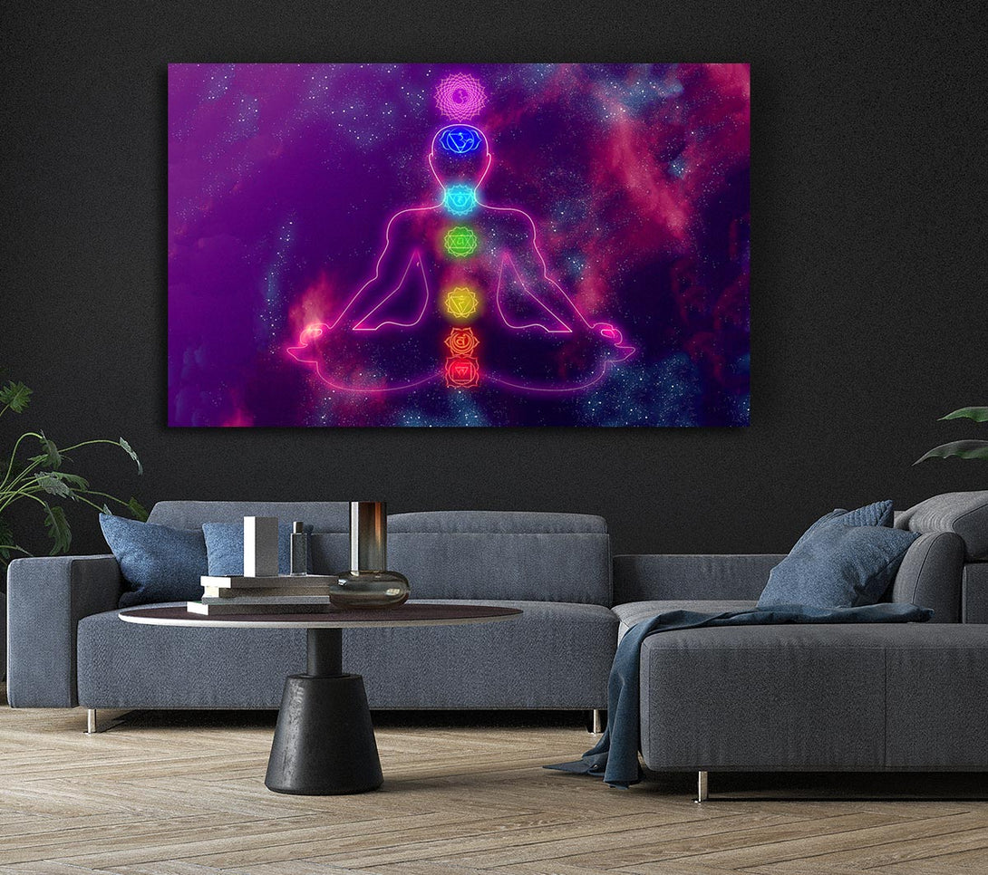 Picture of Chakra Meditation Colours 3 Canvas Print Wall Art