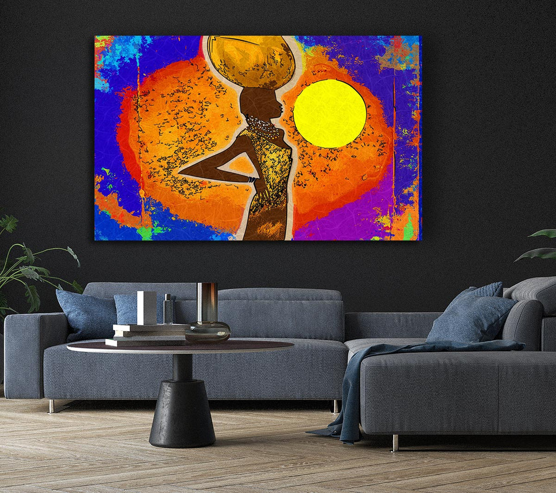 Picture of African Tribal Art 5 Canvas Print Wall Art