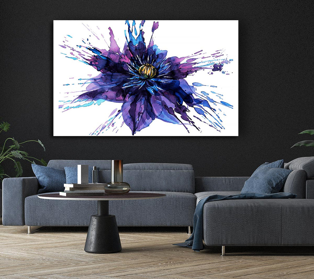 Picture of Water Lily Splash Canvas Print Wall Art