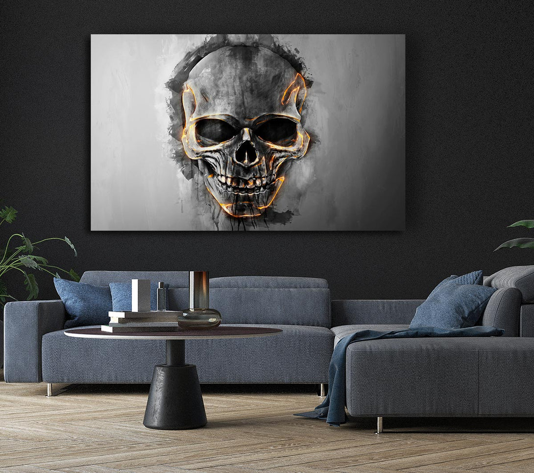 Picture of Fire Skull 1 Canvas Print Wall Art