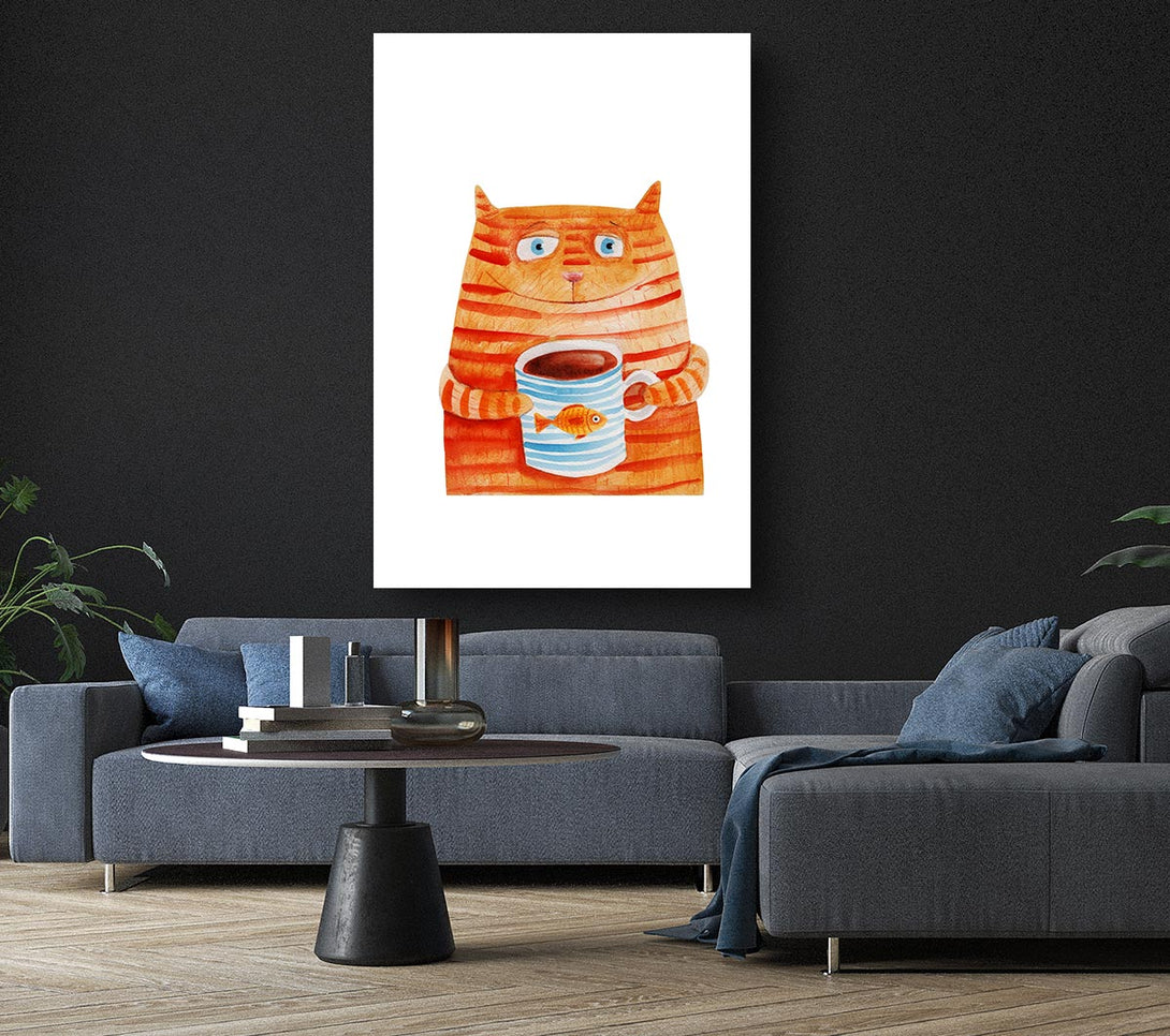 Picture of Tom Cat Drink Canvas Print Wall Art