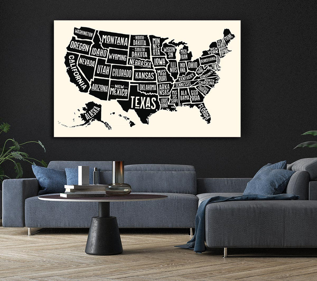 Picture of States Of America 5 Canvas Print Wall Art