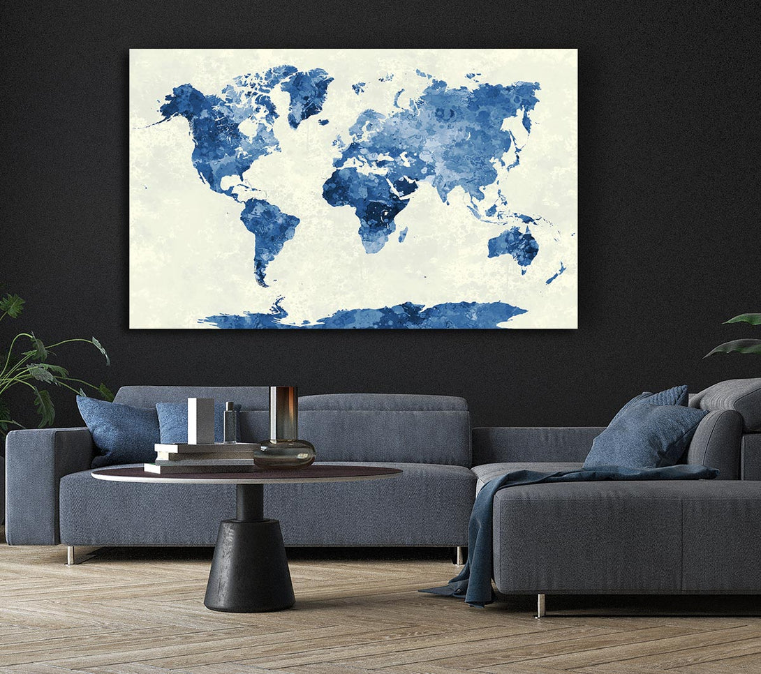 Picture of Map Of The World 4 Canvas Print Wall Art