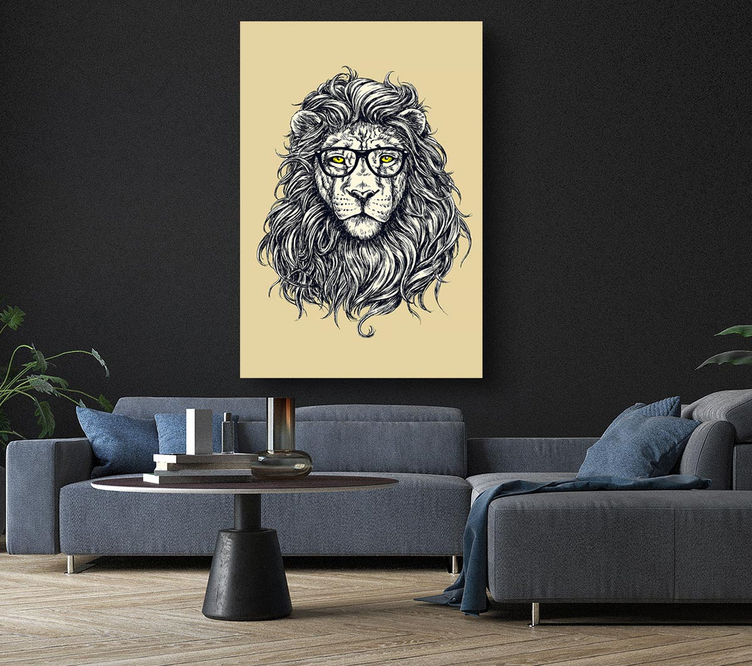 Picture of Smart Lion Canvas Print Wall Art