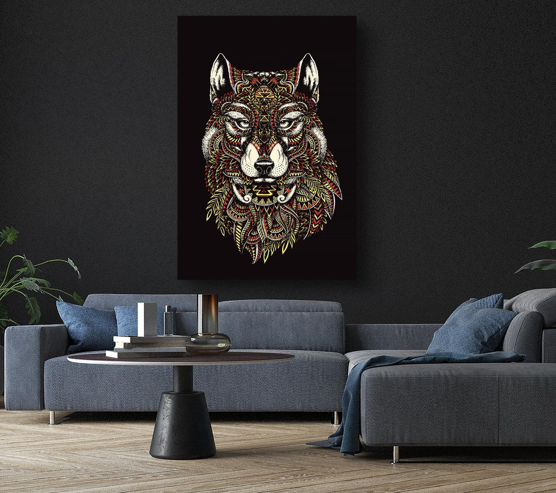 Picture of Indian Wolf Canvas Print Wall Art