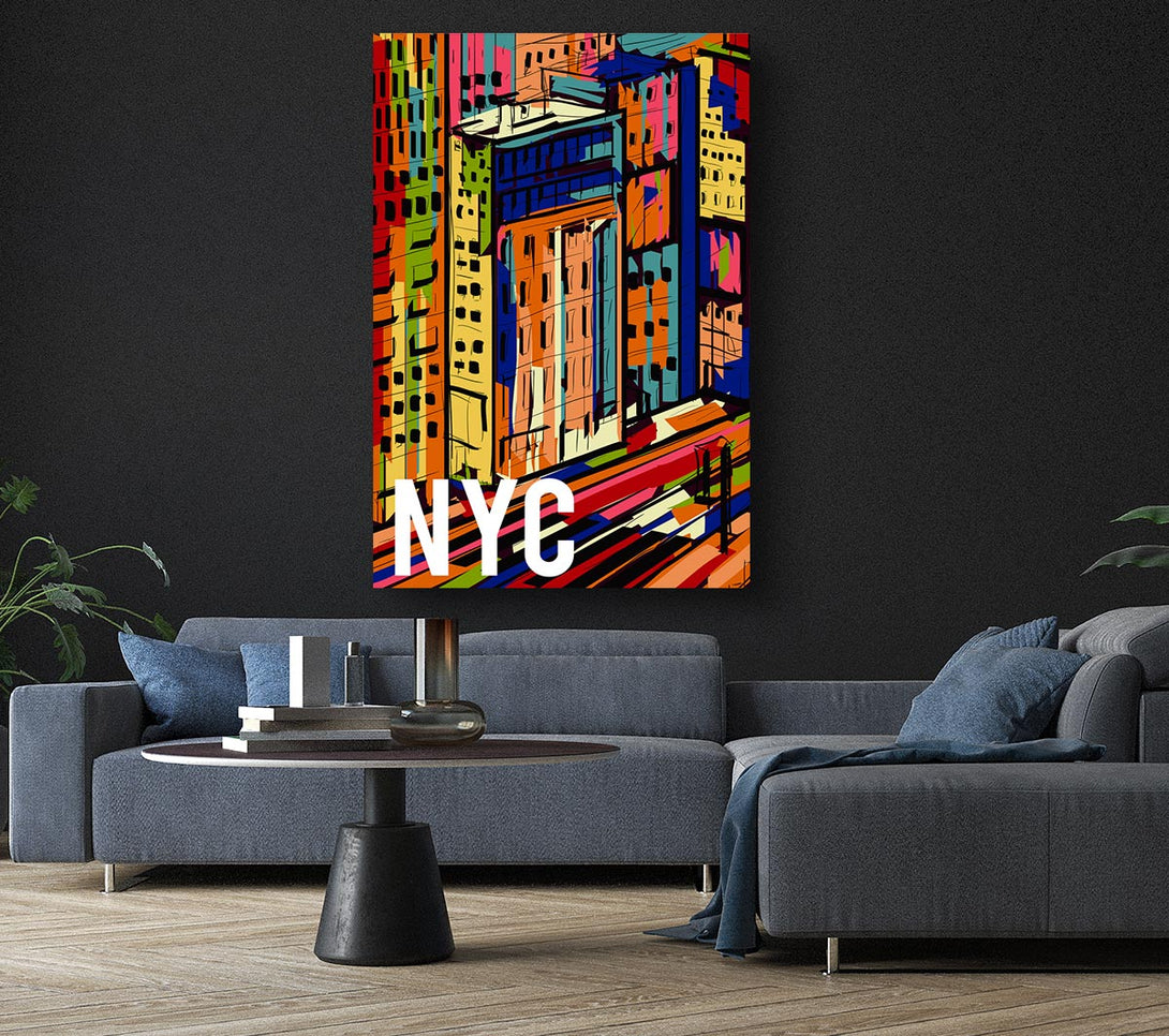 Picture of NYC Colourful City Canvas Print Wall Art