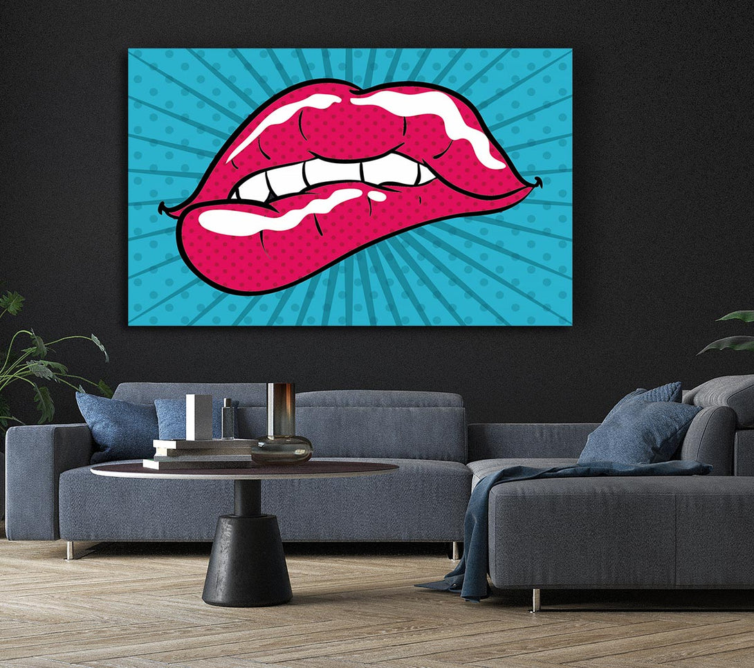 Picture of Pink Lips Canvas Print Wall Art