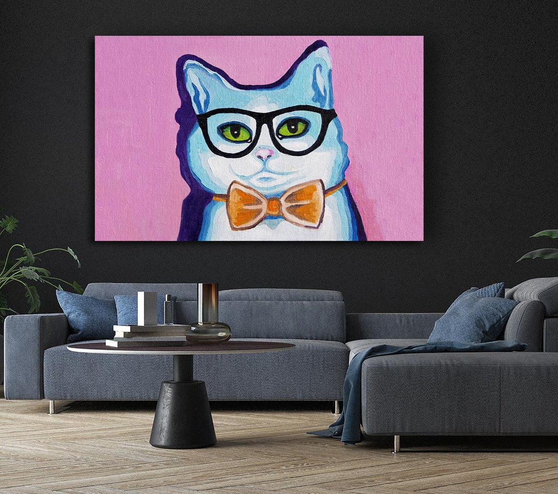 Picture of Clever Cat Canvas Print Wall Art