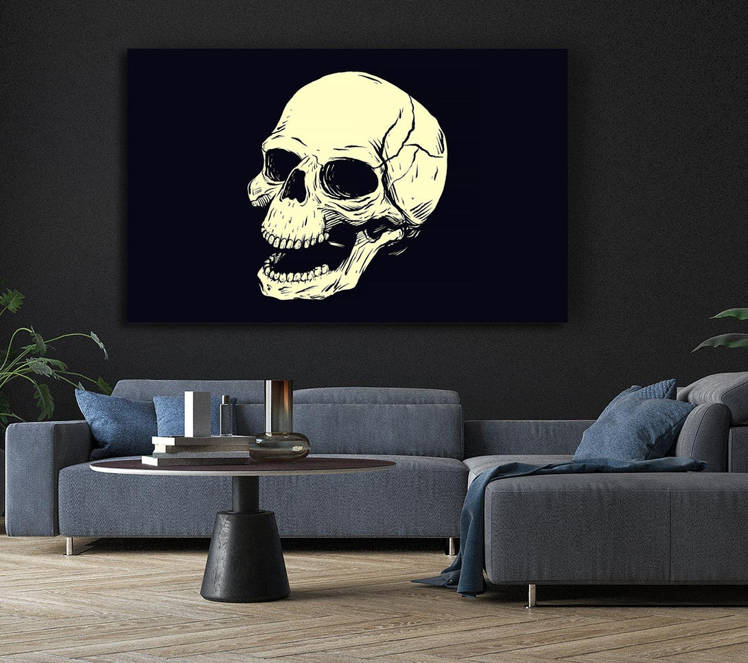 Picture of Laughing Skull Canvas Print Wall Art