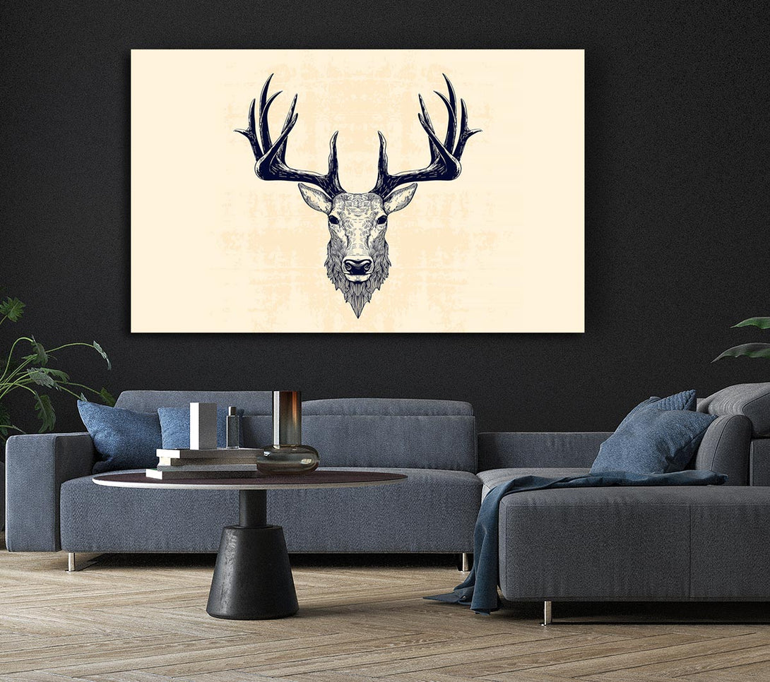 Picture of Stag Head Canvas Print Wall Art