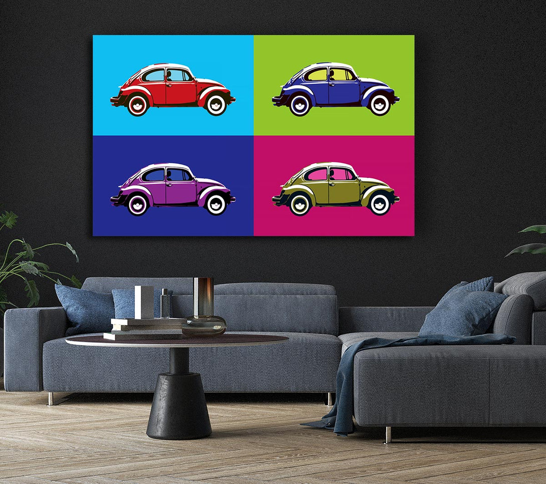 Picture of Beetle Pop Art Canvas Print Wall Art