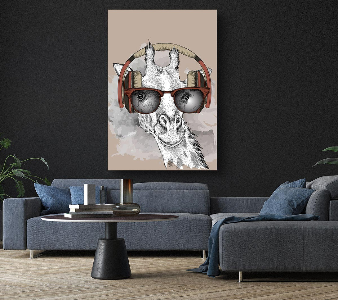 Picture of Funky Giraffe Canvas Print Wall Art