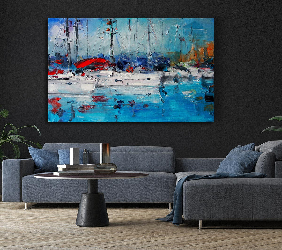 Picture of In The Harbour Canvas Print Wall Art