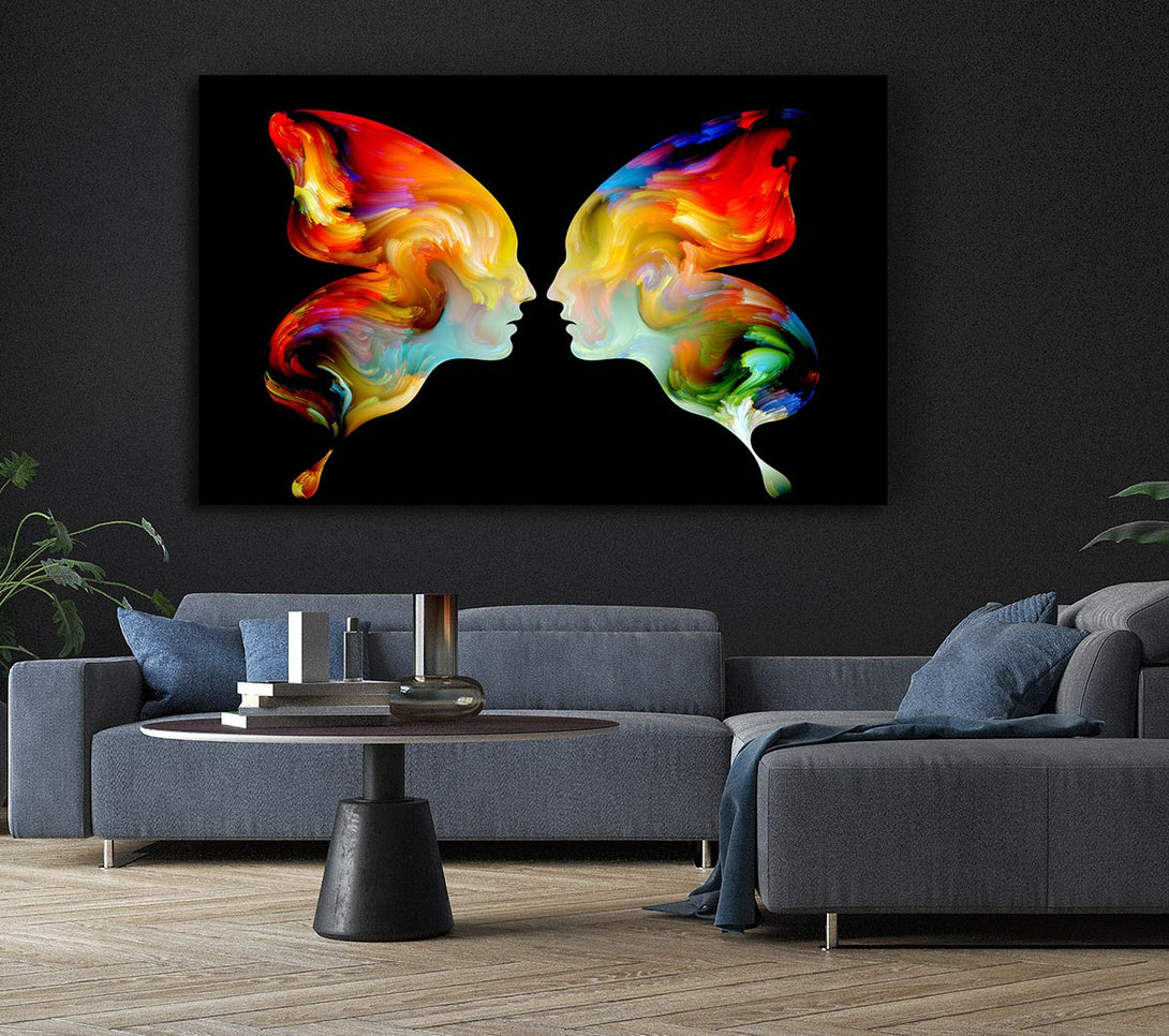 Picture of Butterfly Merge Canvas Print Wall Art